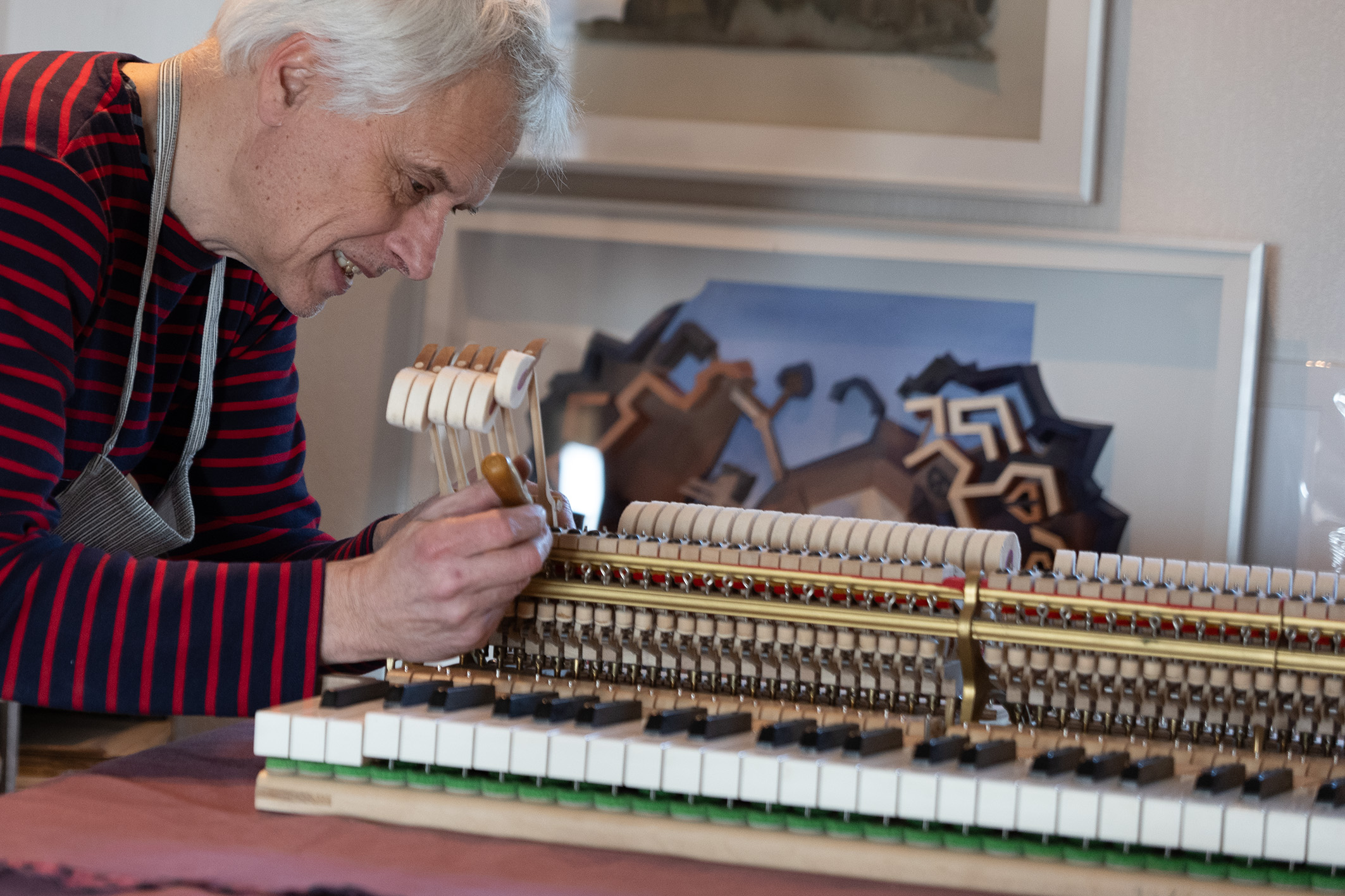 Piano set up and regulated